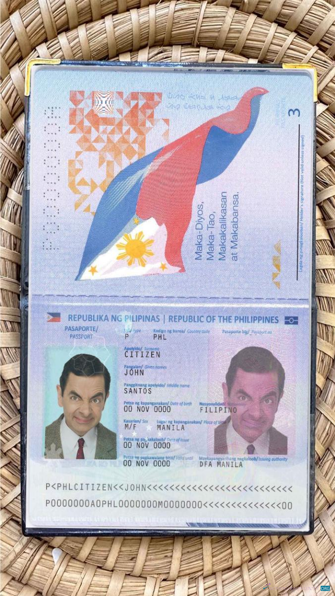 Download Philippines passport photo look Photoshop template